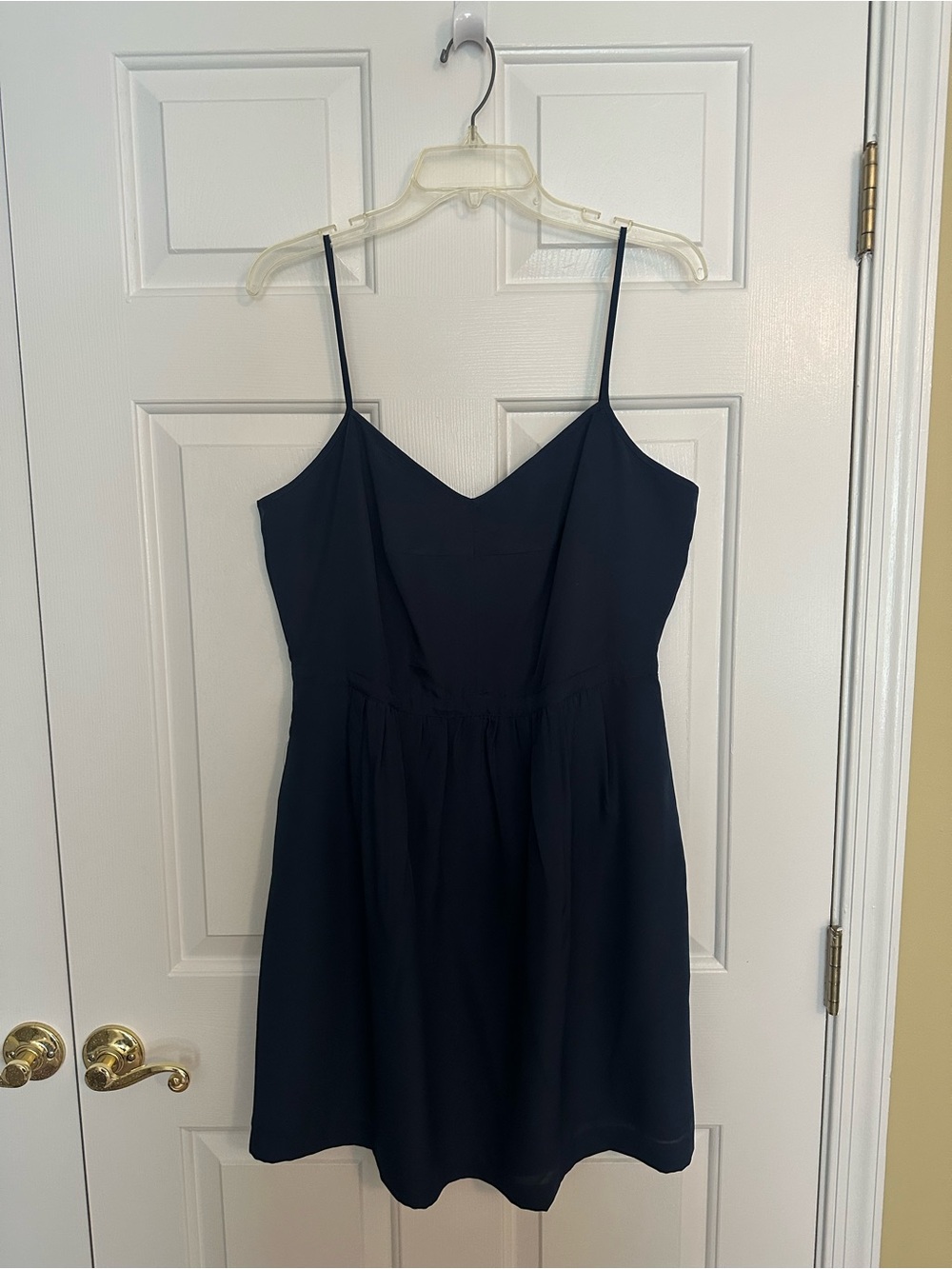J. Crew Navy Spaghetti-Strap Mini Dress